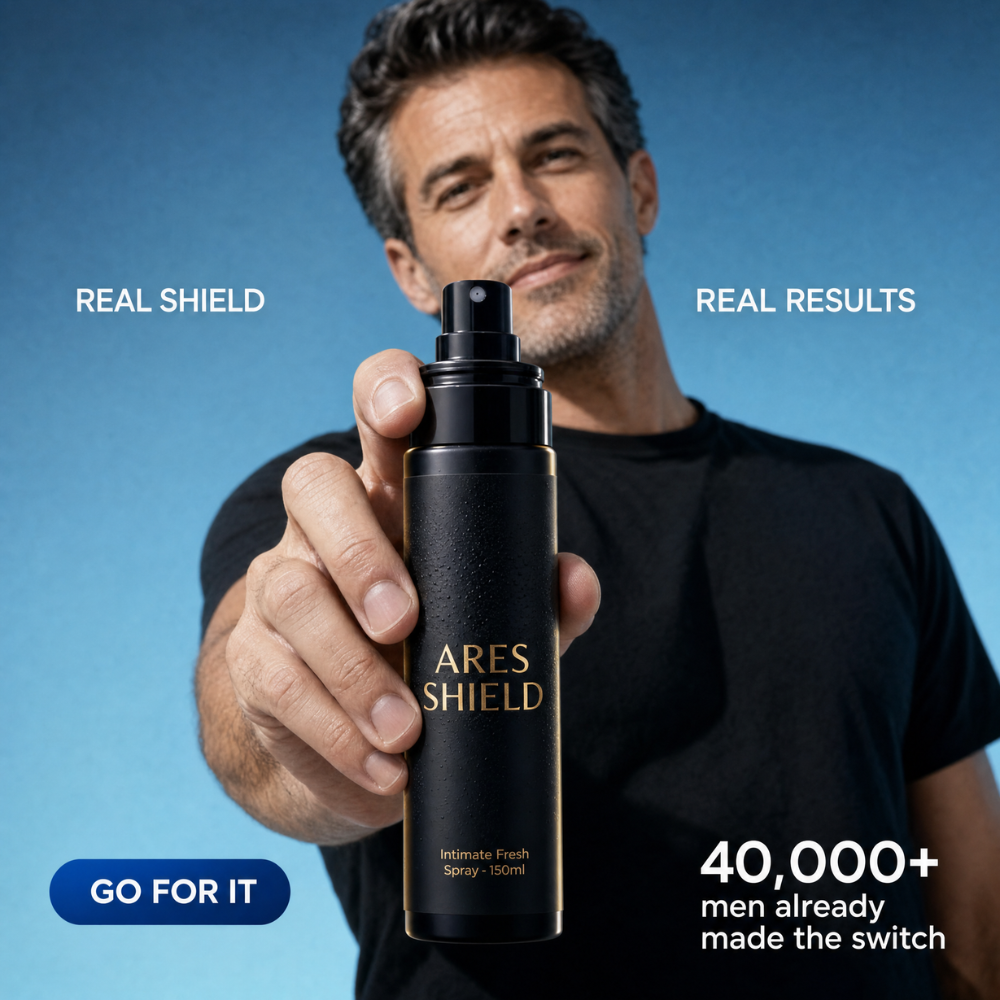ARES Shield - Spray protecteur intime antibactérien pour hommes