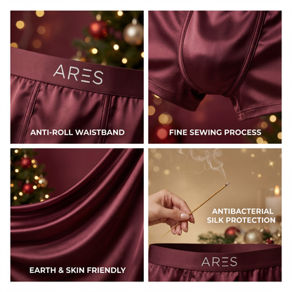 Luxe zijden boxershorts | Comfort voor de hele dag bordeauxrood (NIEUW)