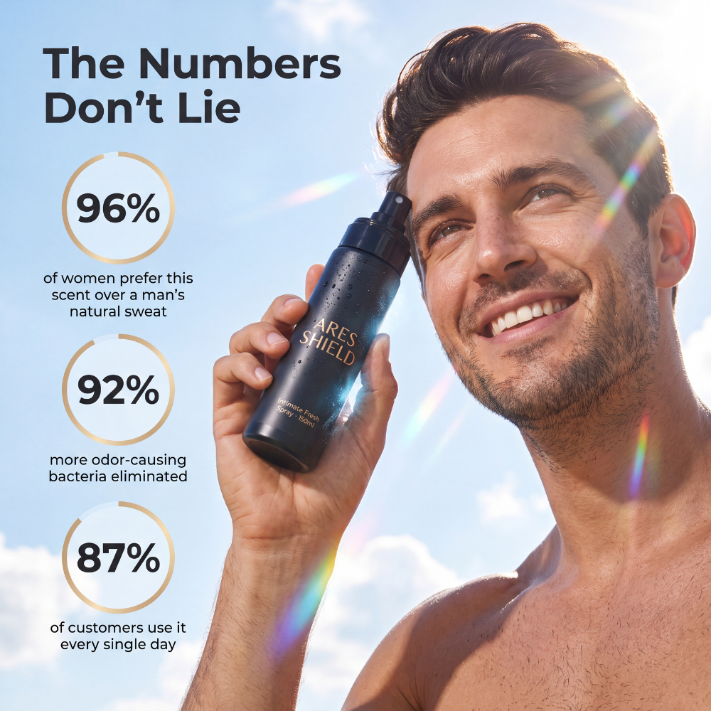 ARES Shield - Spray protecteur intime antibactérien pour hommes