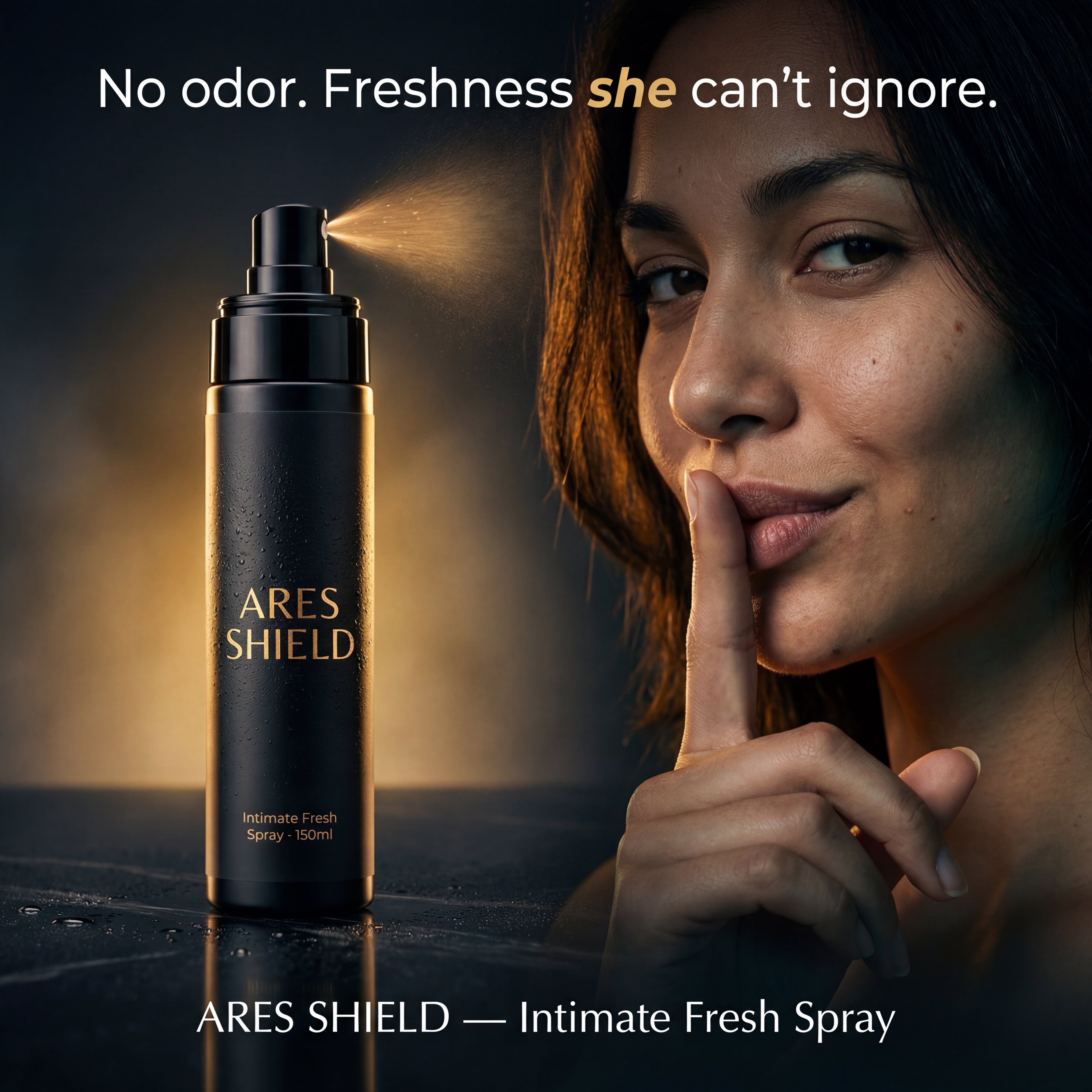 ARES Shield - Spray protecteur intime antibactérien pour hommes