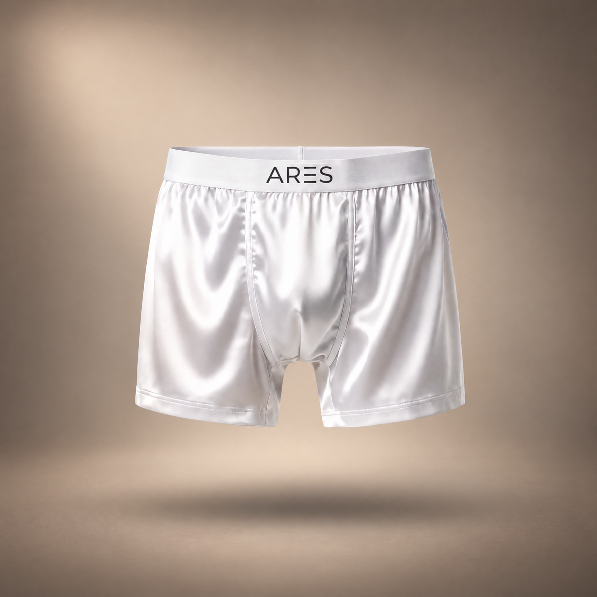 Boxers en soie ARES | Confort toute la journée (édition blanche)